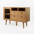 Four Drawers Wood Living Room Cabinet